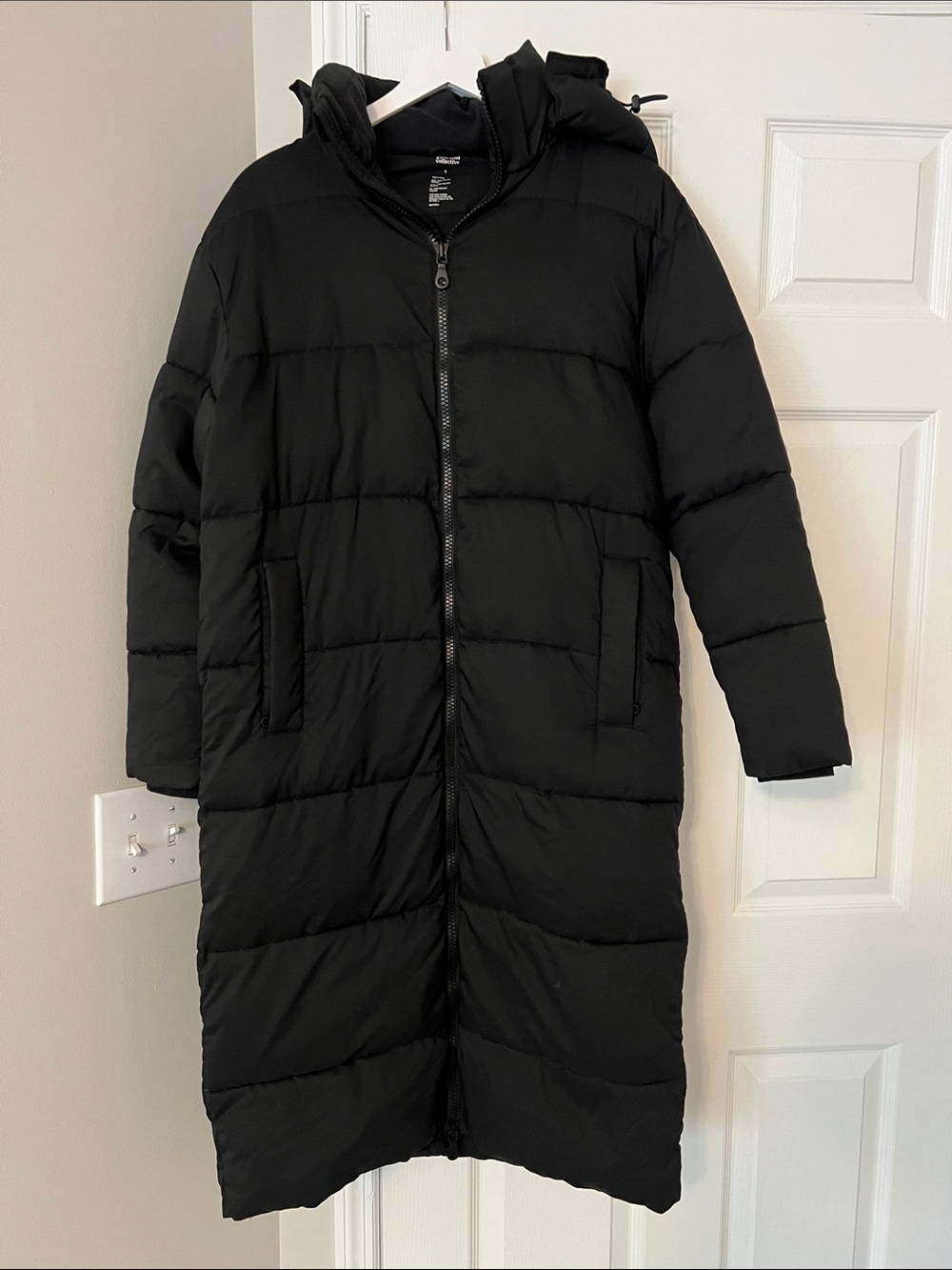 girlfriend collective Black Long Hooded Puffer